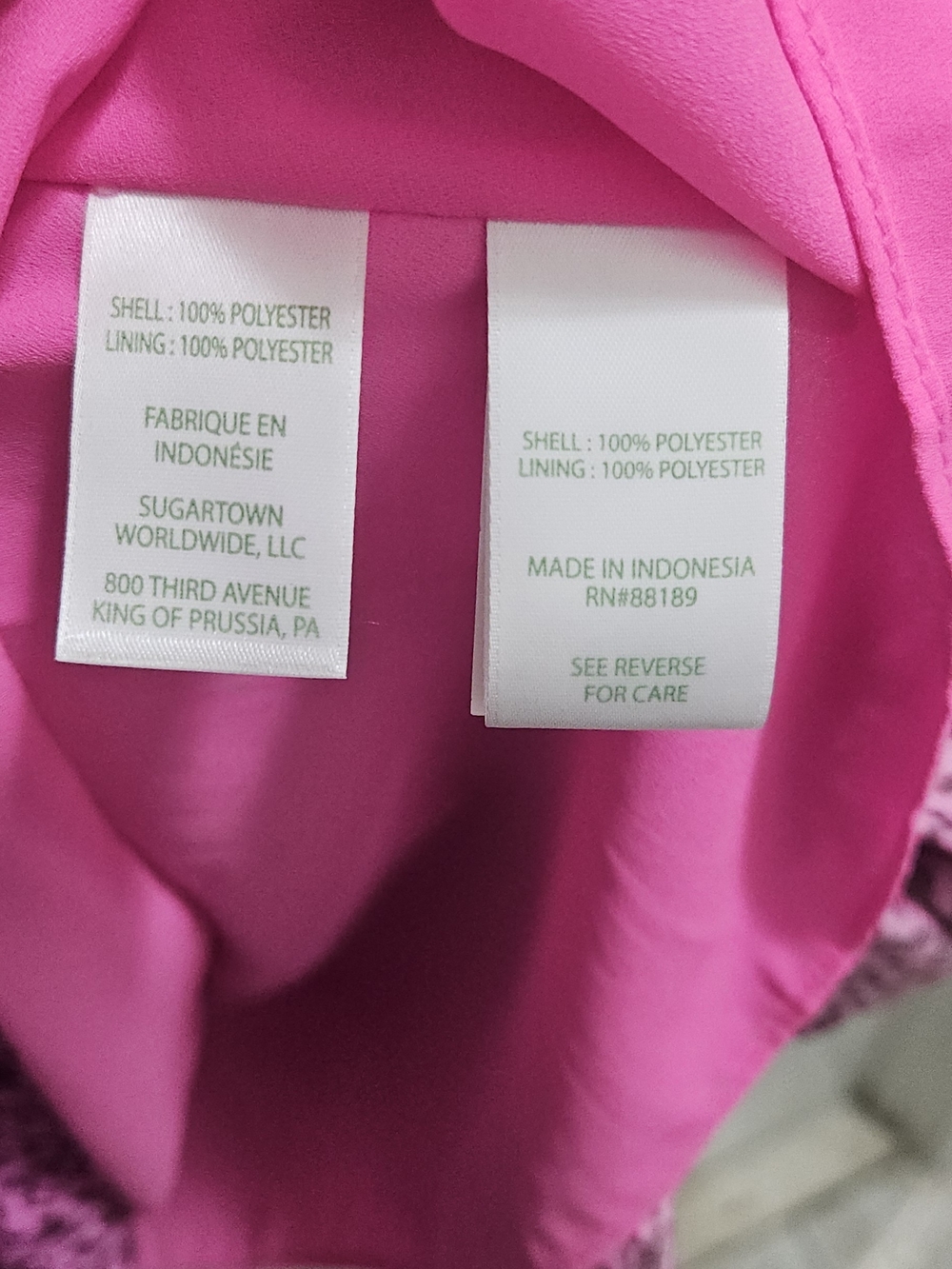 Lilly Pulitzer Deacon 3/4 Sleeve Dress Cerise Pink Pattern Play Sz 8 - Picture 9 of 15